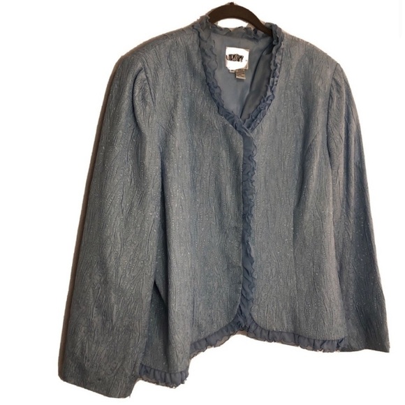 CARRISIMO mother of the bride blue jacket push button closer - Picture 6 of 16